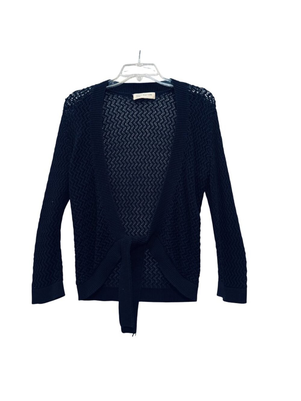 Jones NY Sport Black Crochet Kimono Cardigan Size M Retro Boho Goth Whimsygoth